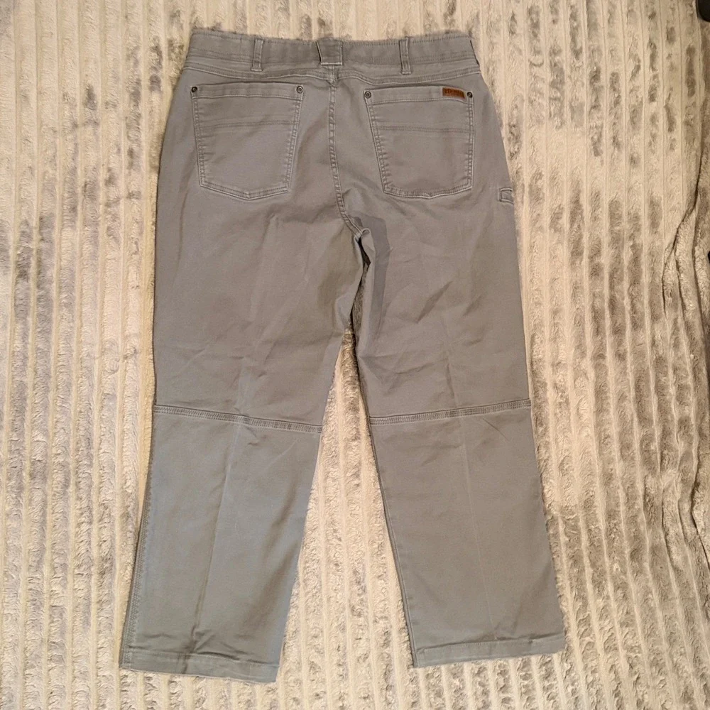 Red Head Brand Co Mens Gray Utility Work Pants Reinforced Knee 35x30